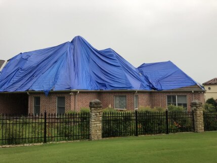 tarp over